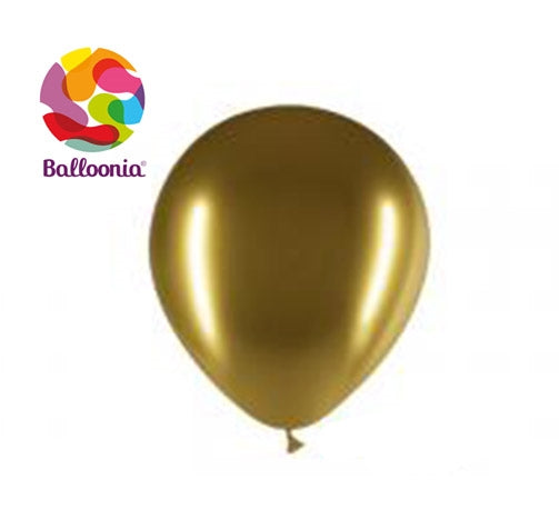 12in ORO Brillante - Látex Redondo - GLOBOS Bolsa de 50