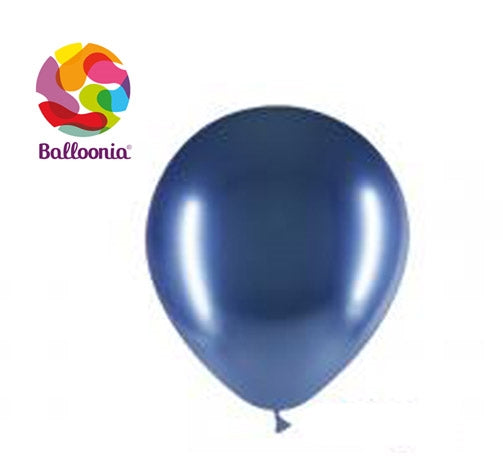 12in AZUL Brillante - Látex Redondo - BALLOONIA Bolsa de 50