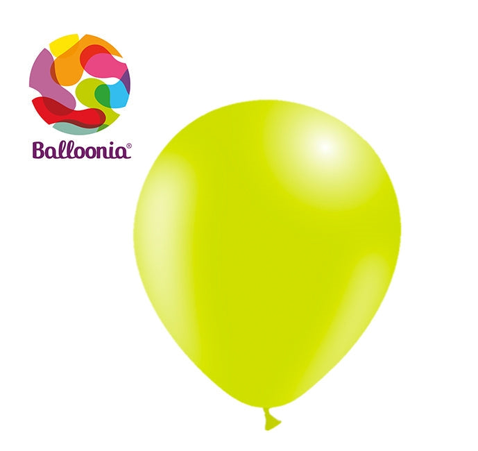 12in  LIME GREEN - Round Latex - BALLOONIA - 50CT