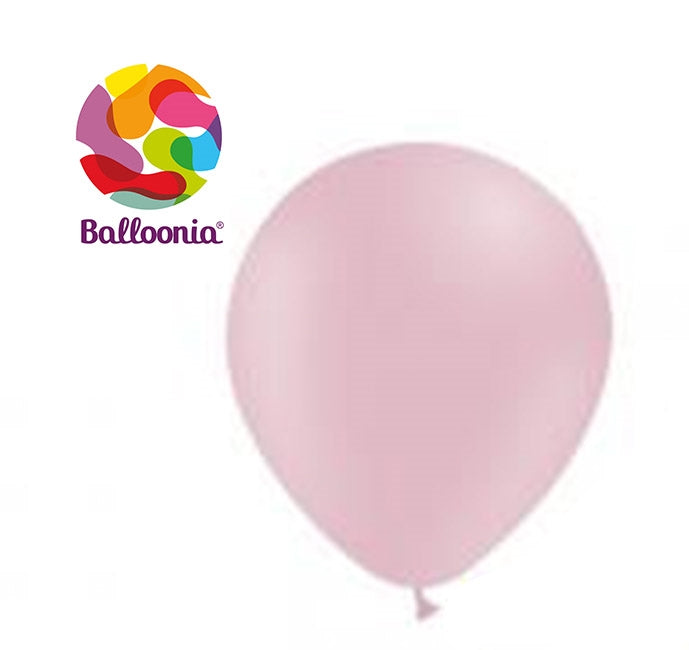 12in Matte BABY PINK - Round Latex - BALLOONIA - 100CT