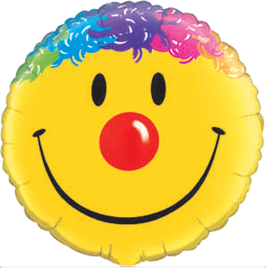 18 inch Smile Face with Hair foil balloon