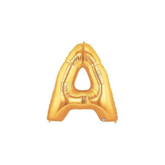 14in GOLD Letter A MegaLoon Jr., Price Per Bag of 5