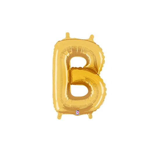 14in GOLD Letter B MegaLoon Jr., Price Per Bag of 5