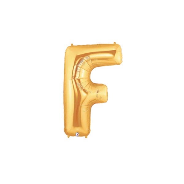 14in GOLD Letter F MegaLoon Jr., Price Per Bag of 5