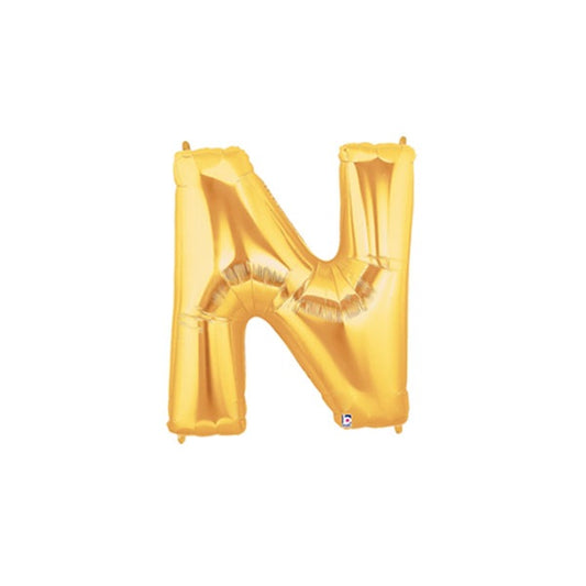 14in GOLD Letter N MegaLoon Jr., Price Per Bag of 5