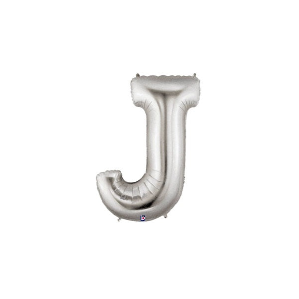 14in SILVER Letter J MegaLoon Jr., Price Per Bag of 5