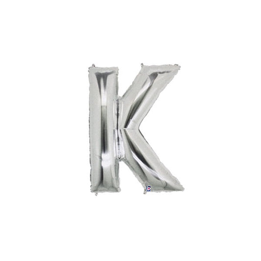 14in SILVER Letter K MegaLoon Jr., Price Per Bag of 5