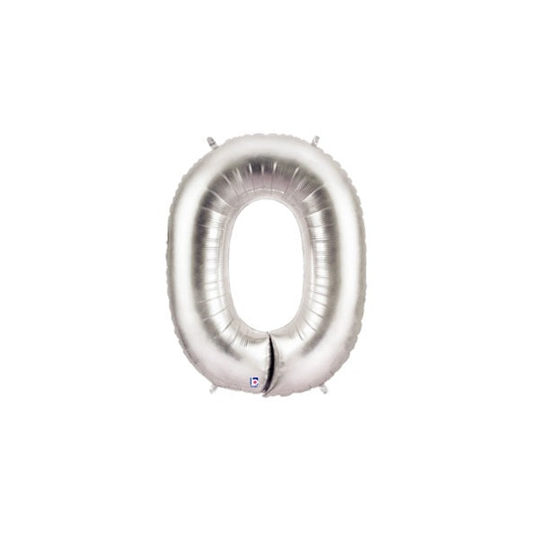 14in SILVER Letter O MegaLoon Jr., Price Per Bag of 5