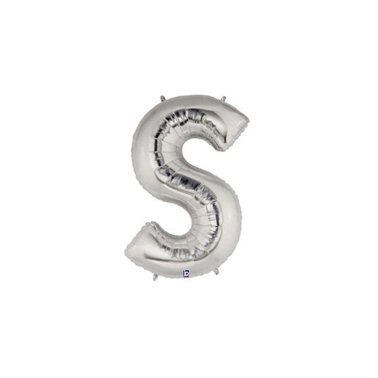 14in SILVER Letter S MegaLoon Jr., Price Per Bag of 5