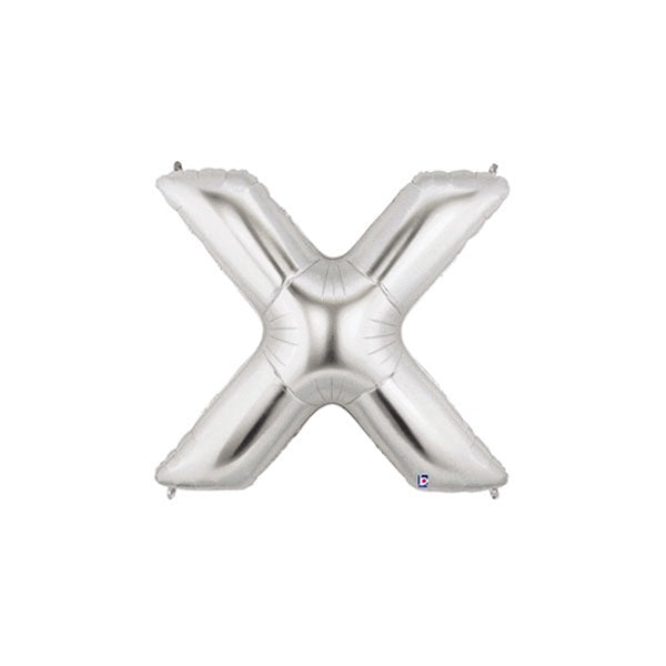 14in SILVER Letter X MegaLoon Jr., Price Per Bag of 5