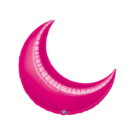 Globo de aluminio FUCSIA CRESCENTE de 26 pulgadas, paquete de 3 