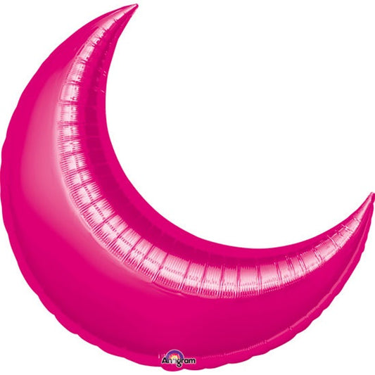 Globo de aluminio FUCSIA CRESCENTE de 35 pulgadas, paquete de 3 