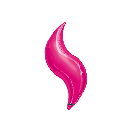 Globo de aluminio FUCSIA CURVE de 28 pulgadas, paquete de 3 