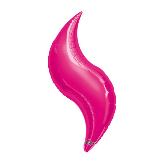 Globo de aluminio FUCSIA CURVE de 36 pulgadas, paquete de 3