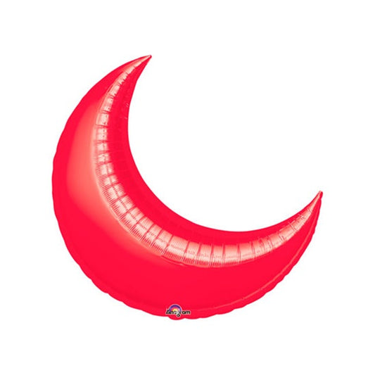 Globo de aluminio de media luna roja de 26 pulgadas, paquete de 3 