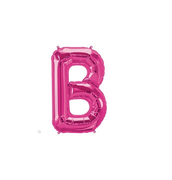 16 inch Letter B Northstar MAGENTA