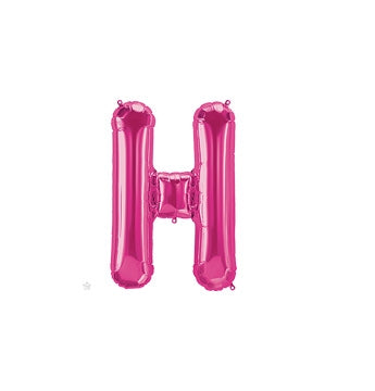 16 inch Letter H Northstar MAGENTA