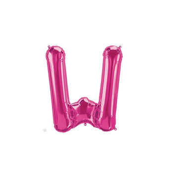 16 inch Letter W Northstar MAGENTA