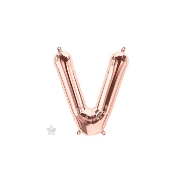 16 inch Letter V Northstar ROSE GOLD