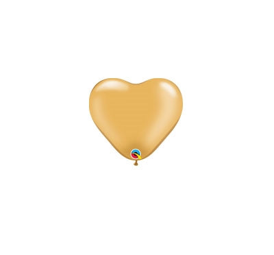 6 inch Qualatex Heart GOLD