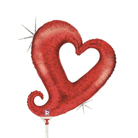 14 inch Chain of Hearts Red Balloon