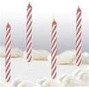 2 1/2 inch Pink Stripe Birthday Candle