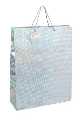 Large Gift Bags HOLOGRAM SILVER