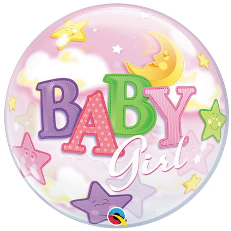 22in BUBBLES Baby GIRL Moon & Stars