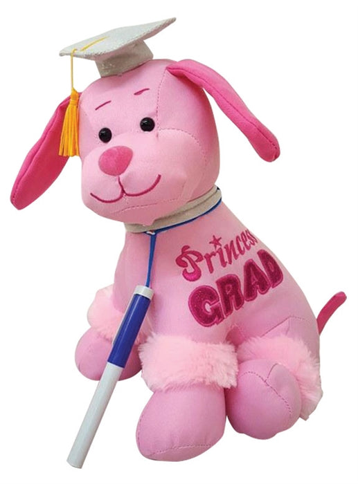 12 inch Pink Princess Grad Autograph Poodle with Pen