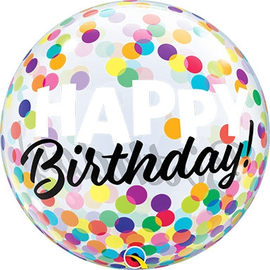 22 inch BUBBLES Birthday Colorful Dots