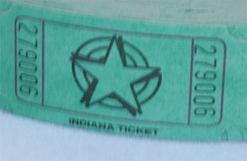 Assorted Color Single Tickets STAR roll of 2000