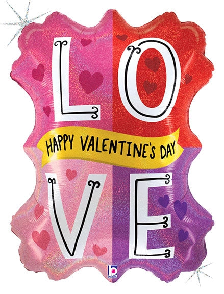 Valentine Love Color Block Balloon