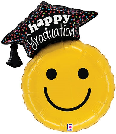 Smiley Face Graduation Balloon