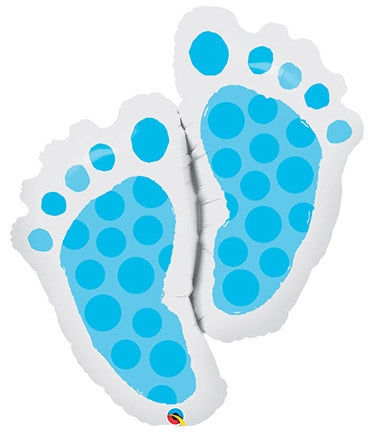 Baby Feet Blue Foil Balloon