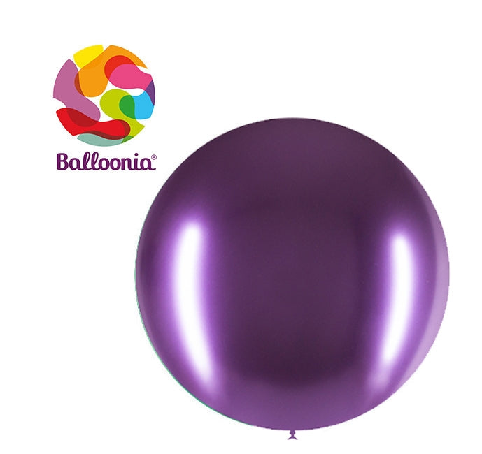 2ft Brilliant PURPLE - Round Latex - BALLOONIA Bag of 5