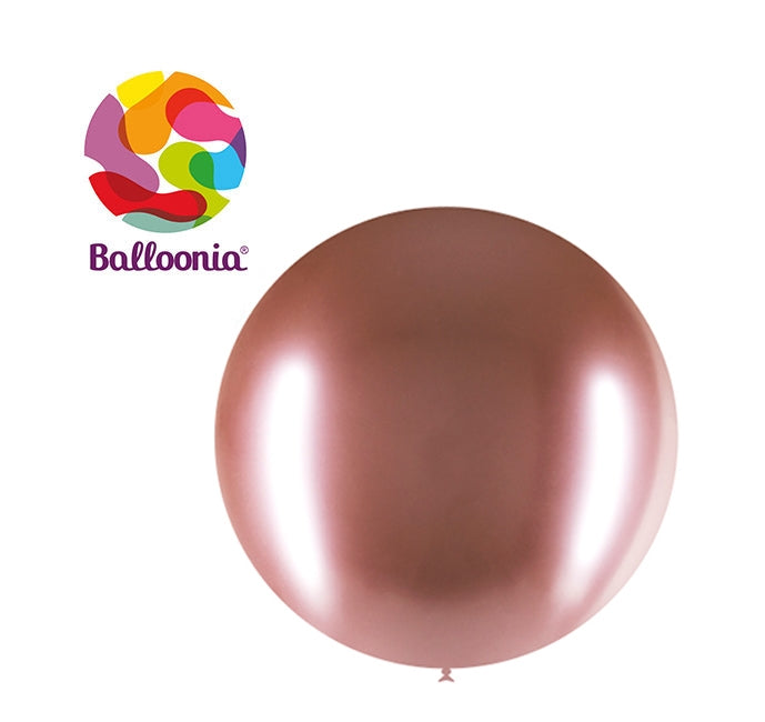 2ft Brilliant ROSE GOLD - Round Latex - BALLOONIA Bag of 5