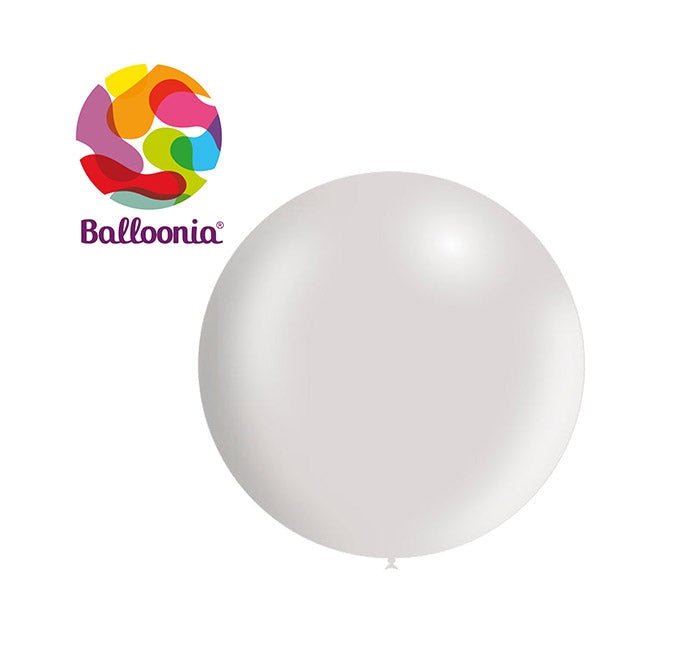 2ft Metallic PEARL - Round Latex - BALLOONIA Bag of 5