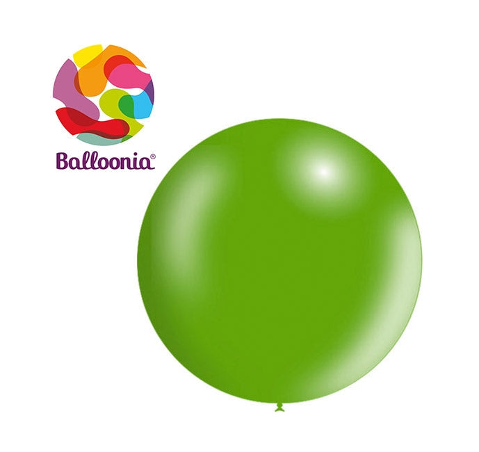 2ft Metallic GREEN - Round Latex - BALLOONIA Bag of 5