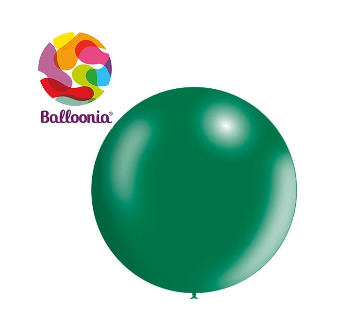 2ft Metallic FOREST GREEN - Round Latex - BALLOONIA Bag of 5