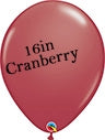 16 inch Qualatex CRANBERRY Latex Balloons