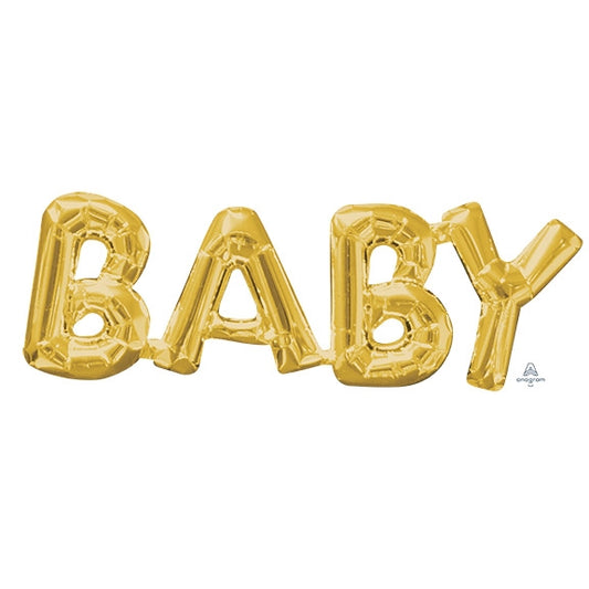 26 inch x 9 inch - BABY - Phrase GOLD