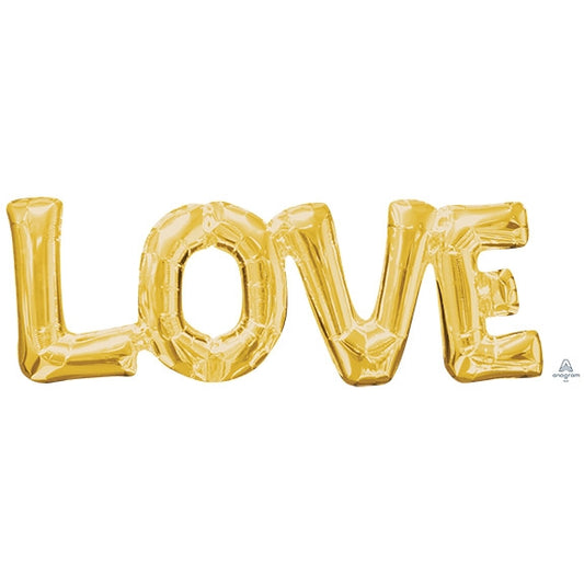 25 inch x 9 inch - LOVE - Phrase GOLD