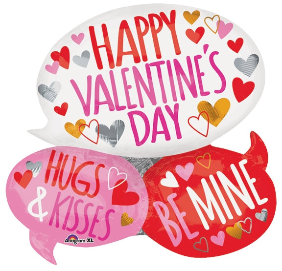 26 inch Happy Valentine's Day Speech Bubbles