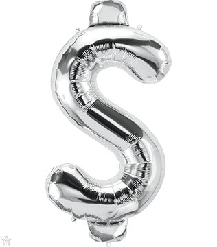 34 inch DOLLAR SIGN Foil Balloon SILVER