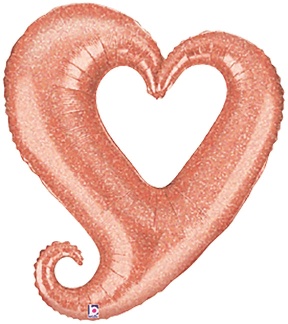 Chain of Hearts Rose Gold Balloon