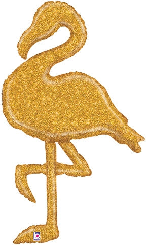 GOLD Glitter Flamingo