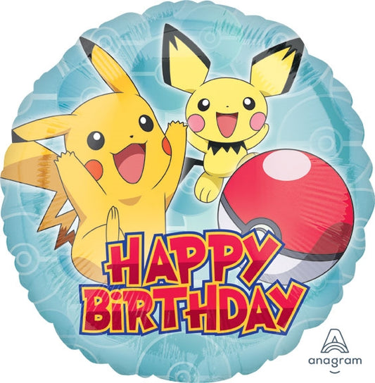 Pokemon Happy Birthday Balloon