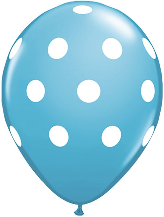 11 inch Qualatex Big Polka Dots ROBIN'S EGG BLUE