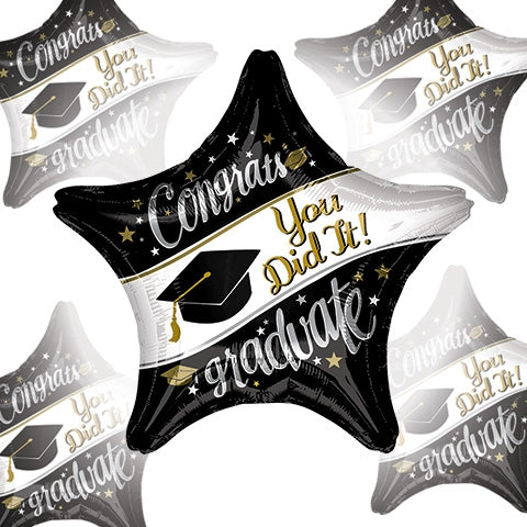 Congrats Grad Foil Star Balloon