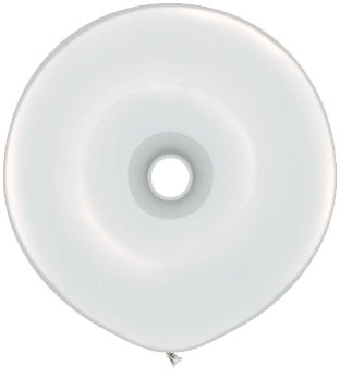 16 inch GEO Donut Qualatex WHITE bag of 25